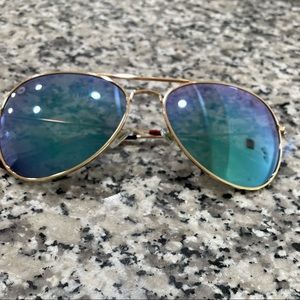Knockaround Gold/ Aqua Mile High Aviators